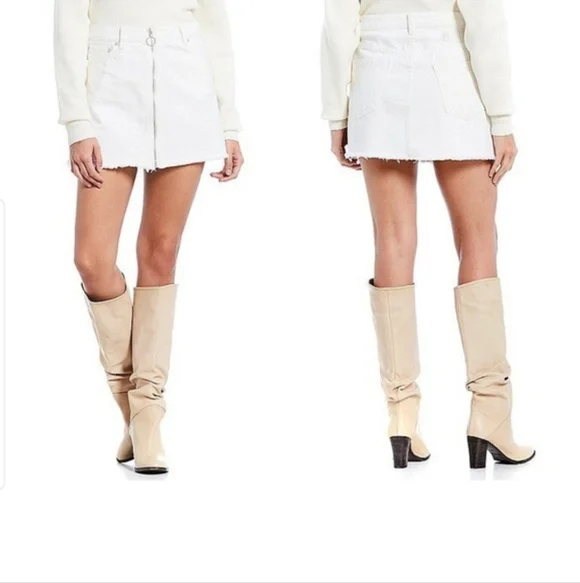 We The Free "Zip It Up" Vintage Denim Mini Skirt by Free People Sz: 4/27 Cotton - Picture 13 of 13